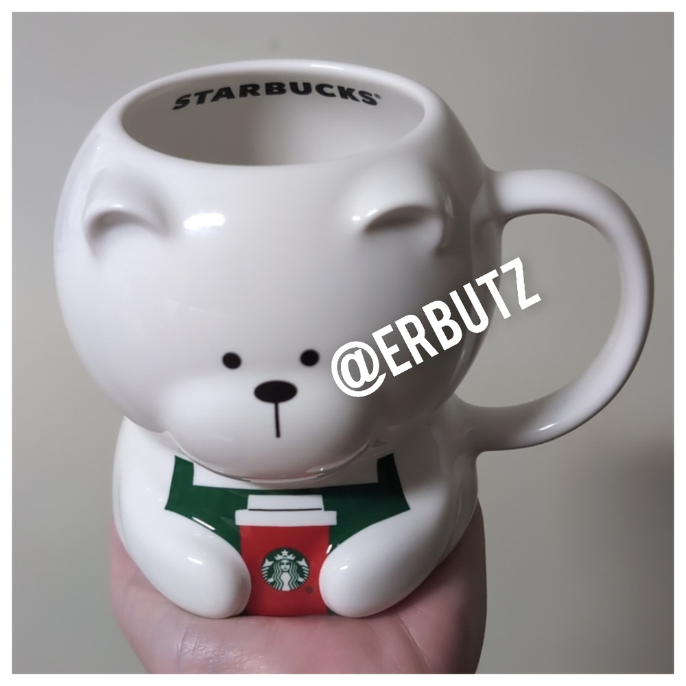 Viral 🎥 Starbucks White Bearista Bear Mug with SB Logo, 2025 Holiday Collection - Picture 2 of 4